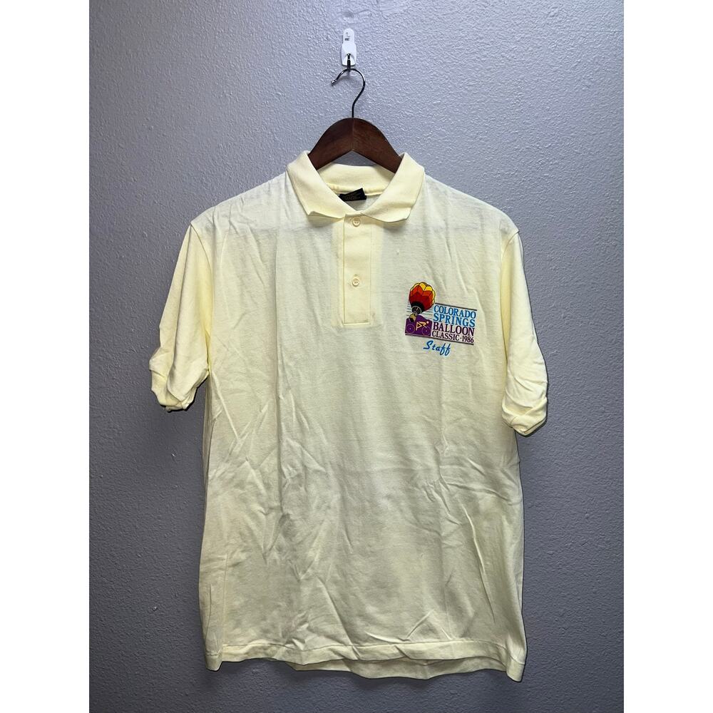 Vintage Colorado Springs Balloon Classic Polo Shirt Staff 1986 80s Anvil Medium